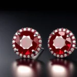 💎 Selezione di orecchini a bottone di alta qualità con rubini