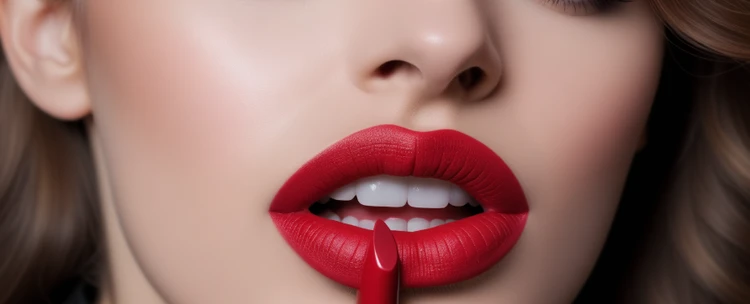 Lippenstiftfleck auf einer Lederbluse